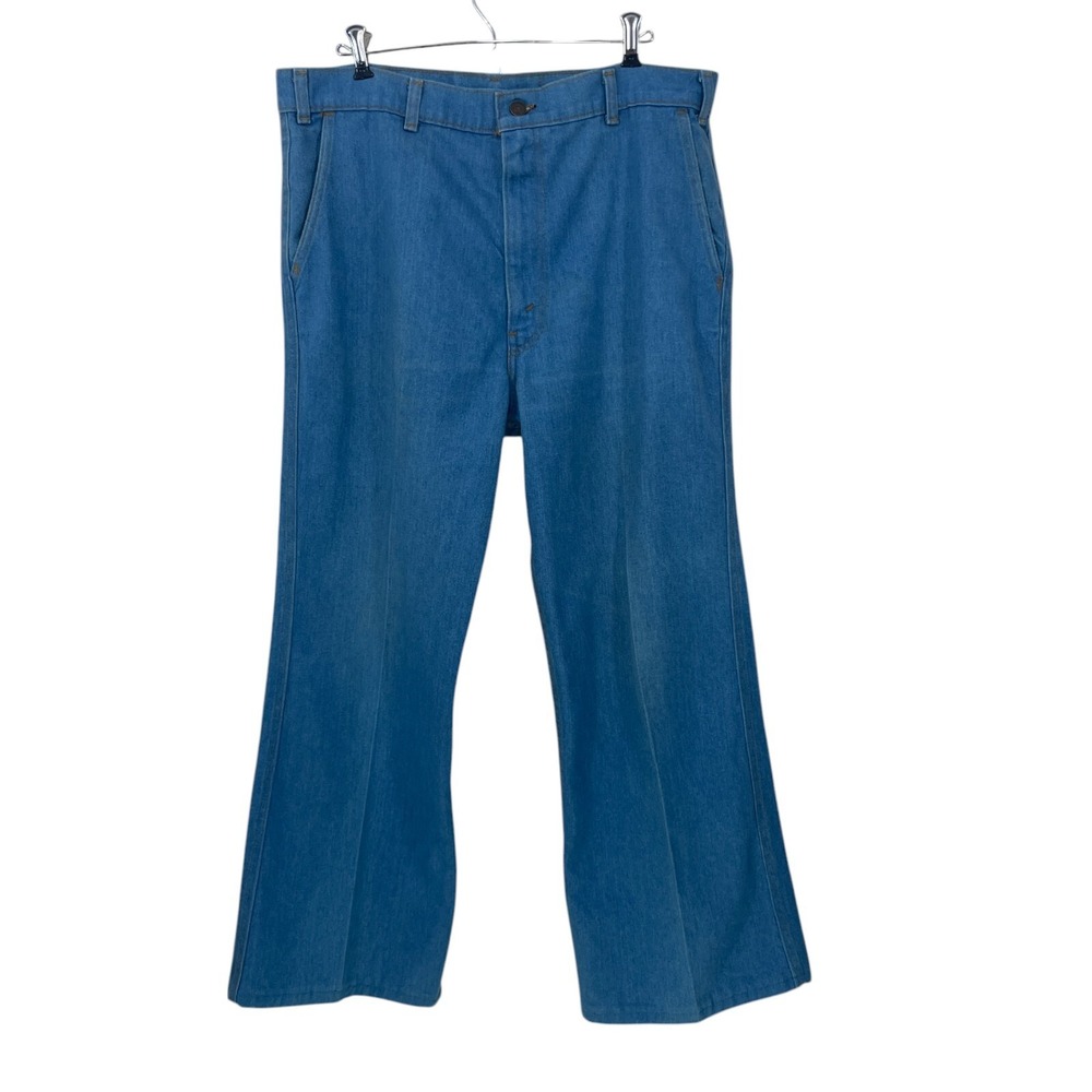 Vintage 70s Levis Orange Tab SF 207 38x29 Flare Bell Bottom‎ Bootcut Jeans Talon